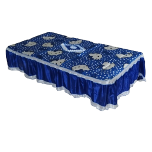 Taplak Alas Meja Tamu Motif List Hellokitty Warna Biru