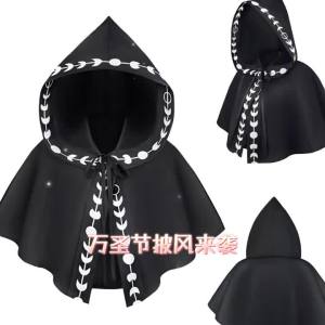 New Medieval Halloween Cloak Hooded Cape In Stock Factory Direct Supply Dropshipping Shawl