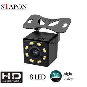 STAPON  Wide Angle waterproof 8LED Lens HD Night Vision Car head unit Rear View Reverse Backup Parking reverse Camera