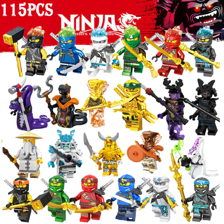 Ninjago Building Blocks Jay Zane Kai Lloyd Cole Nya Harumi Garmadon ...