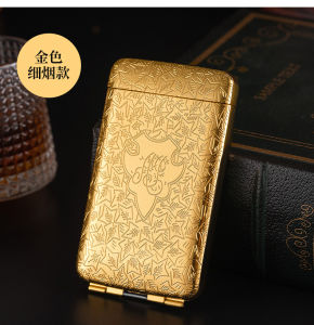 Luxury Carved Cigarette Case Box Container Vintage Pocket Cigarettes Tobacco Case Box Holder Cigarette Storage Case Box Gifts