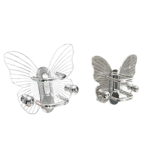 Practical Sturdy Acrylic Butterfly Hairbrush Holder Decorative Wall Mounted Storage for Modern Home Interior Ornamnet