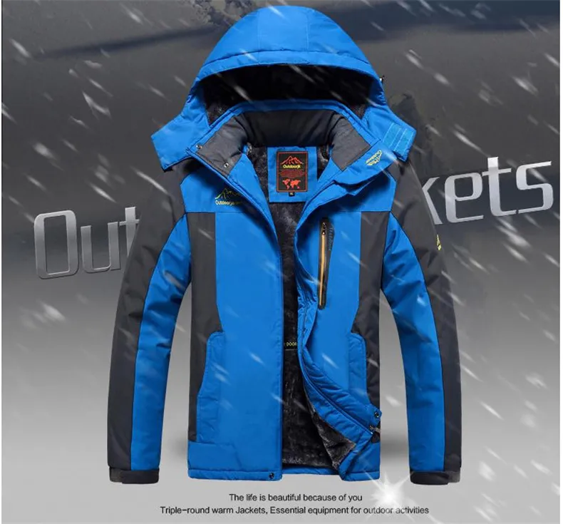 Jeep Spirit Mens Warm Fleece Ski Jacket Waterproof Winter Snow