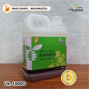1KG MADU RANDU ASLI MADU MUEZZA Grade A  100% PURE NATURAL HONEY  MADU ASLI MURNI ALAMI dari NEKTAR BUNG RANDU dg Rasa Madu Manis & Lembut Pilihan Kesukaan Keluarga sbg Minuman Kesehatan & Kebugaran