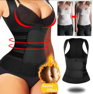 Korset Rompi sauna double strap /korset pembakar lemak/penghancur lemak/Korset pembentuk tubuh Rompi