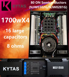 KYTAS 3U3-level 1700W*4-channel professional power amplifier pure copper transformer （100V）4-8ohms