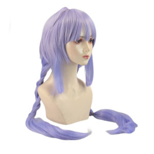 Game Honkai Star Rail Bailu Cosplay Costume Anime Characters Dragon Girl Uniform Set Long Purple Wig Synthetic Hair