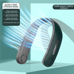 【Hot Sale】Mini Bladeless Fan Hanging neck leafless fan Rechargeable Fan Mute Sports Fans for Home Outdoor Portable Fans Mini Neck Fan