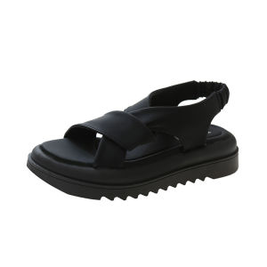 [Free Shipping] New Summer Fashion: WomenS Criss-Cross Platform Sandals Simple Solid-Color Beach Shoes Trendy And Lightweight Casual Footwear