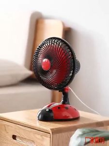 180mm Cartoon Mini Fan quiet suitable for students dormitory desk use home office bedside mini small portable