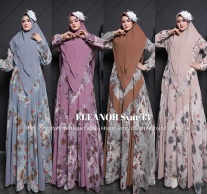 Zahira1808 Sale Cuci Gudang Eleanor 3 Terbaru Bahan Ceruty Baby Doll Import Lapis Furing Gamis Murah Trendi Baju Syari Muslim Wanita Ibu Busui Terlaris Gamis Pesta Orii Best Seller Free Masker