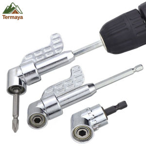 Termaya 105Degree Adjustable Right Angle Screwdriver Tool with 1/4-inch Hex Shank Power Drill Bit Attachment