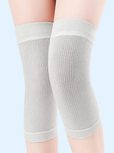 Slim legs knee pads summer knitted mulberry silk breathable warm protection