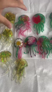 ชุดแม่พิมพ์จี้สิ่งมีชีวิตใต้น้ำอย่างละเอียดสำหรับสร้อยคอเรซินทำด้วยมือและการทำของขวัญแนวศิลปะ