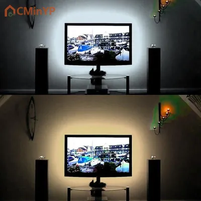 CMinYP แถบไฟ LED ติดหลังทีวี5V ไฟ LED แถบไฟตกแต่งโคมไฟเทปไฟพื้นหลังทีวี