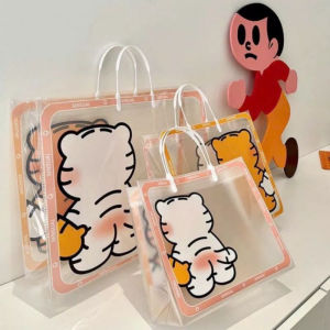 Set 3 túi Tote hình con hổ chất liệu nhựa chống thấm