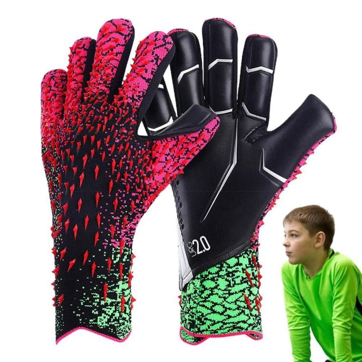 SPLAN 1 Pair Anti-Slip Kids Goalie Gloves Finger Protection Rubber ...