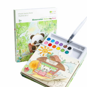 SYBILX Gouache Art Gouache Graffiti Picture Book with 10-Color Pigment Blocks Creative Blank Doodle Book Set Kids Art Gift DIY Coloring Game Toys Children/Kid