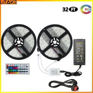 Litake 10 Meters Led Strip Lights Waterproof Ip65 Weatherproof Super Bright 20 Colors 300led Tape Light
