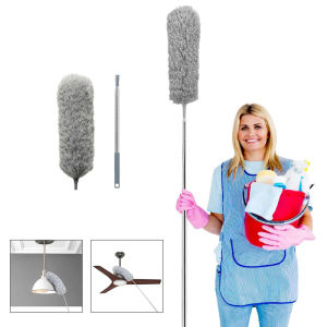 【COD&Ready Stock】Replaceable Anti-static Handhold Portable Car Washer Cleaner Microfiber Duster Duster Plastic Handle