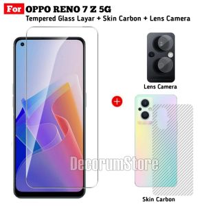 Tempered Glass Oppo Reno 7 Z 5G Anti Gores Layar Clear FREE Lens Camera Dan Garskin Handphone