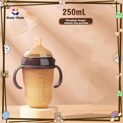 Botol bayi / botol bayi silikon / botol silikon dengan pegangan / artefak penyapihan bayi 250ml