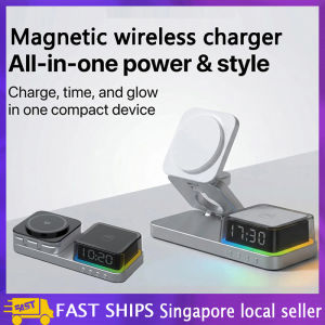 3 IN 1 Magnetic Foldable Wireless Charging Station Fast Charging Compatible for Watch iPhone 18