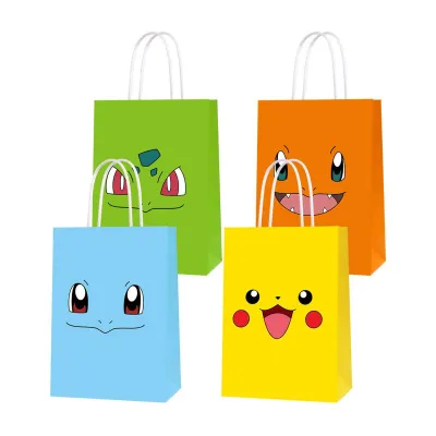 EZ Shopping Birthday Party Goodie Bag - Paper Gift Bag 8PCS - Cartoon Face - By Vmart