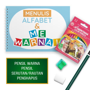 Buku Aktivitas Menulis Dan Mewarnai Buku Latihan Menulis Huruf Buku mewarnai Anak