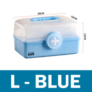 LOVIDA MALAYSIA Household Multi-Layer Medicine Box Large First Aid Storage Box Emergency Portable Carry Handle 3 Tier Folding Organiser Kotak Ubat 急救箱