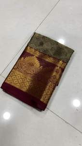 NEW AURA SOFT COTTON KANCHIVARAM SILK SAREE