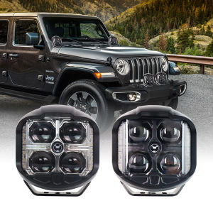 Đèn LED Phụ Trợ Tín Hiệu Rẽ DRL 6Inch Cho Xe Hơi ATV UTV Đèn Bắn Bên Hông Đèn Chiếu Điểm Địa Hình Với Đèn Nền Màu Đỏ