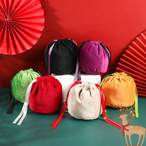 New Rabbit Ears Candy Bag Easter Bags Velvet Draw String Candy Bags Gift Packing Bags Party Decoration Navidad Drop Shipping h2610