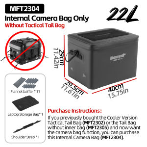 ‌Rhinowalk Motorcycle Tail Bag 22-36L Large Capacity 100% Waterproof Luggage Shockproof With Hdpe Board (Fits Full Helmet) Fall-Resistant And Wear-Resistant Refrigerated And Heat-Insulating Travel Storage Luggage Back Seat Bag Camera Bag