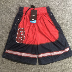 Quần Thể Thao Bóng Rổ Kiểu Mỹ Mùa Hè Quần Năm Phân Tập Chạy Bộ Vải Lụa Băng Lót Hai Lớp Thoáng Khí Mắt Lưới Nam