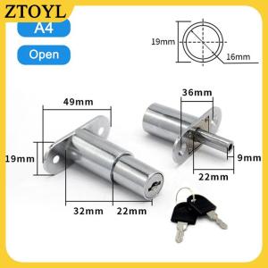 ZTOYL Ngăn kéo đẩy khóa cửa trượt Showcase tủ Tủ Khóa cửa sổ an ninh