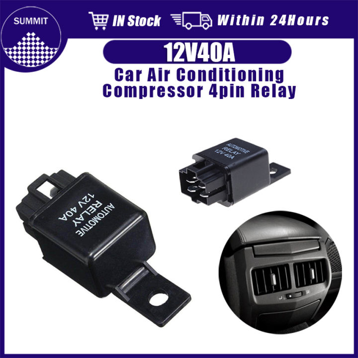 Car Automotive Relay With Socket 12V 40A 4 Pin Aircon Relay Car Air