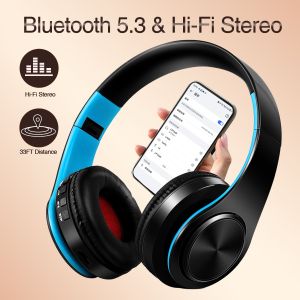2026 Bluetooth Tai nghe âm thanh nổi không dây Tai nghe có khe cắm thẻ FM TF và MIC tích hợp cho MP3 PC iPod Điện thoại di động2026