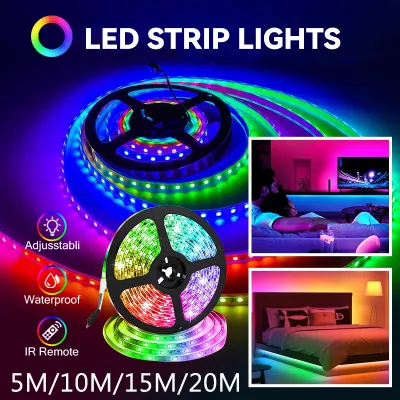 OOKAS LED Strip Light Tape Light Strips LED Light Strip Remote Controller Color Changing 5M 10M 15M 20M