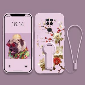 Case for Redmi NOTE 9 phone casing Softcas Silicone Protector shockproof Cover new design aesthetic flower with holder YTZZHXZ01