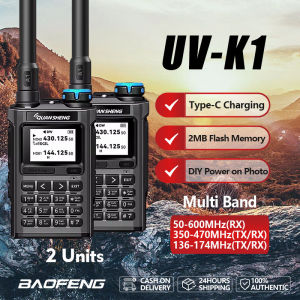 Quansheng UV-K1 Mini Kong Walkie Talkie 2Set Portable Transceiver Portable Multi Band Radio AM FM UHF VHF Wireless Copy Frequency