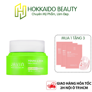 Kem Dưỡng Cho Da Mụn Chống Lão Hóa dưỡng trắng da Hàn Quốc Javin De Seoul Young&Rich Cica Cream 50g