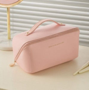 Tas Kosmetik Travel Kapasitas Besar Bahan Kulit