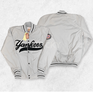 HOCKY Jaket Baseball Varsity Pria Wanita Navy Full Bordir Taslan Premium Kekinian