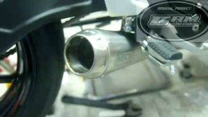 Knalpot Racing Arrow Pro Race Sanblast Coating Doff Biru Bluemoon Header Underbelly Kolong