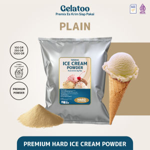 Bubuk Es Krim Hard Ice Cream Powder Premium Tanpa Rasa Gelatoo Plain Natural 250 gram / 1 kg