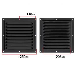 NOWNICE Heating Cooling Vents Plate Air Vent Grille Air System Net Cover Screen Aluminum Alloy Window Square Vent Grille Cover 100/150/200/250/300/400mm Insect Screen Cover