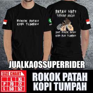 BAJU KAOS DISTRO ROKO PATAH KOPI TUMPAH