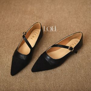 LOEI Camila Sepatu Simple Wanita Korea Style Flatshoes Wanita Kekinian 0501