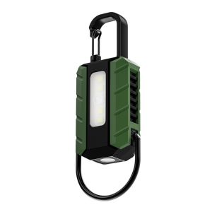 LIUJIR 6 Gears LED Keychain Flashlight Dual Light Source Waterproof LED Torch Lamp Lightweight Portable Keychain Light Night Running